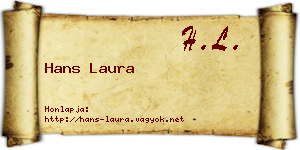 Hans Laura névjegykártya