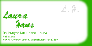 laura hans business card